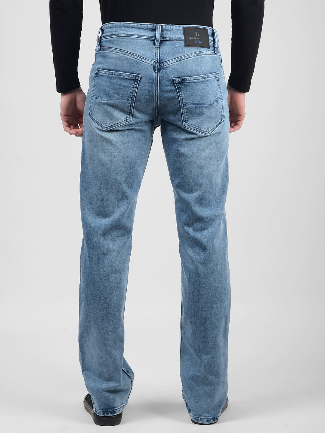 Numero Uno Men Solid Light Blue Jeans